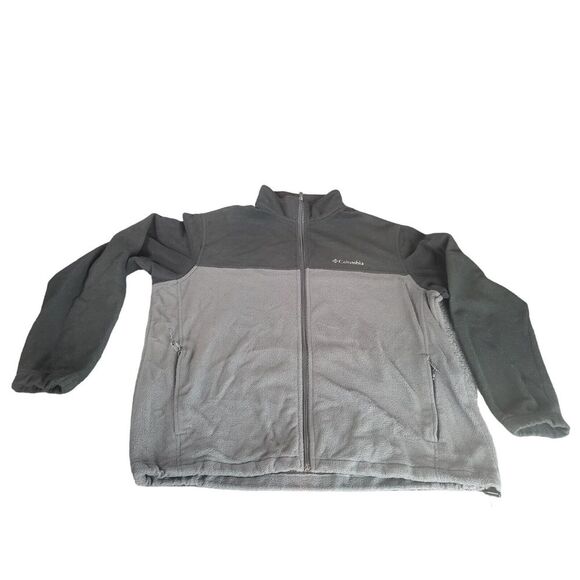 Columbia‎ Granite Mountain Fleece Jacket Men Sz XL Gray Black Full Zip Outdoors - Picture 1 of 8